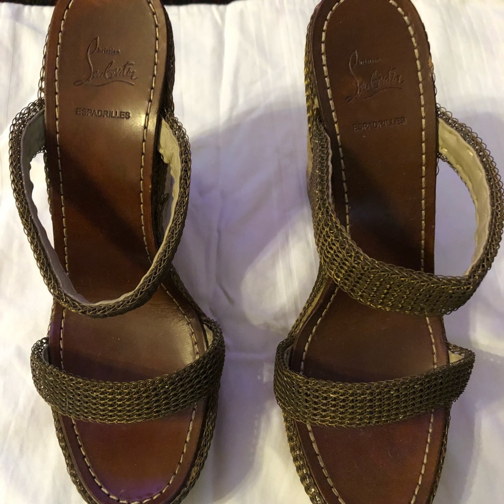 Christian Louboutin Chain Wedge Sandals